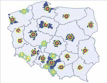 Zintegrowane Inwestycje Terytorialne ZIT realizowane są przede wszystkim na terenie miast wojewódzkich i ich obszarów funkcjonalnych.