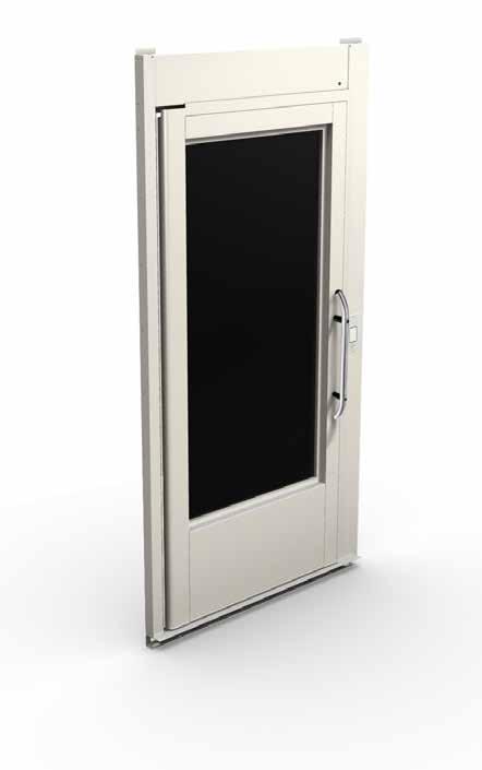 Drzwi na piętrach Aritco 7000 i Aritco 9000 Informacje ogólne Drzwi przystankowe są wykonane z hartowanej i galwanizowanej stali oraz hartowanego szkła laminowanego o grubości 8 mm.