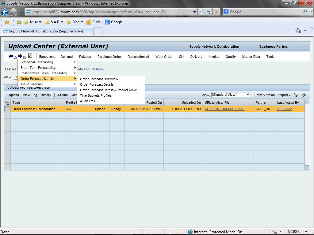 Step 58. Kliknij menu Order Forecast Details - Product View. 59.