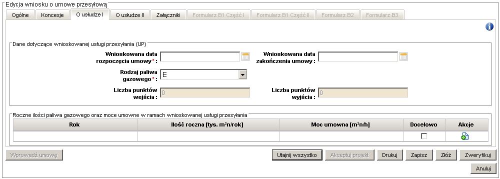 System zweryfikuje stosunek mocy umownej do ilości rocznej. W razie błędu zostanie wyświetlony stosowny komunikat (rozdział 2.3.2).