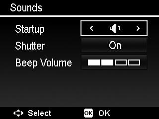 Konfiguracja nastawień dźwiękowych 1. W menu nastawień wybieramy opcją Dźwięk. 2. Wybrać odpowiednie nastawienie dźwięku. 3. Dla potwierdzenia wyboru nacisnąć przycisk OK.