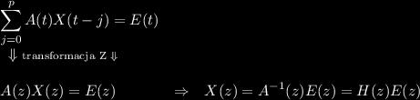(Equation 3), czyli tzw. współczynniki modelu, aby realizowany za jego pomocą proces AR miał funkcję autokowariancji jak najbliższą do badanego sygnału.