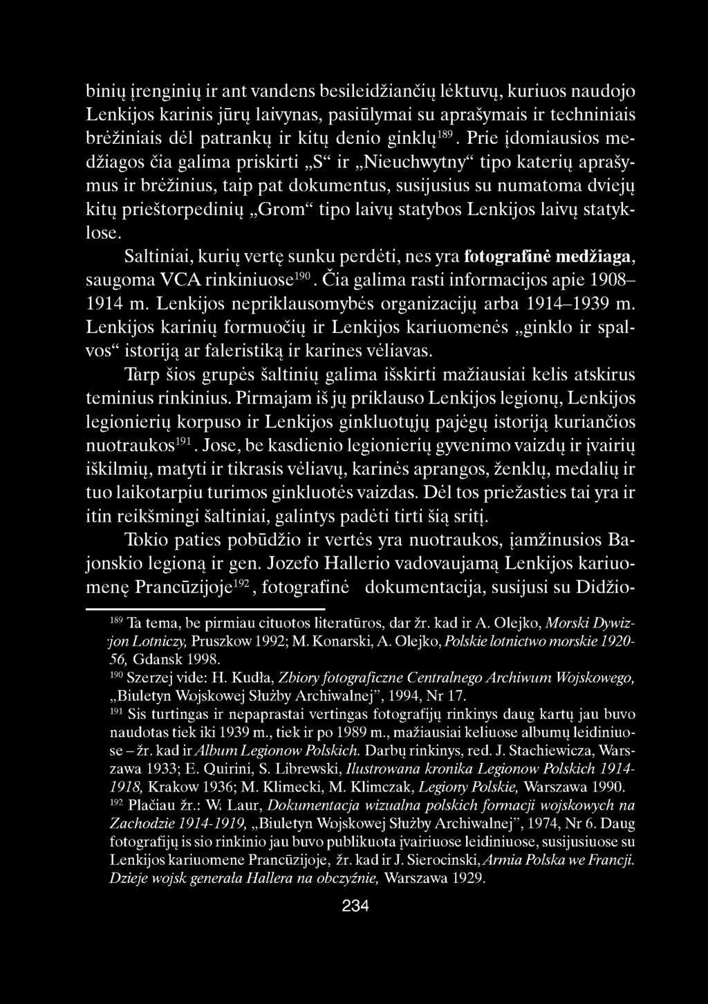 binių įrenginių ir ant vandens besileidžiančių lėktuvų, kuriuos naudojo Lenkijos karinis jūrų laivynas, pasiūlymai su aprašymais ir techniniais brėžiniais dėl patrankų ir kitų denio ginklų 189.