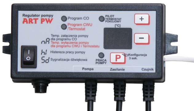 Zdalne sterowanie regulatora ART PW za pomocą PILOTA firmy ProND Regulator ART PW wyposażony został w wyjście typu RJ2 umożliwiające podłączenie zdalnego panelu fi rmy ProND np.