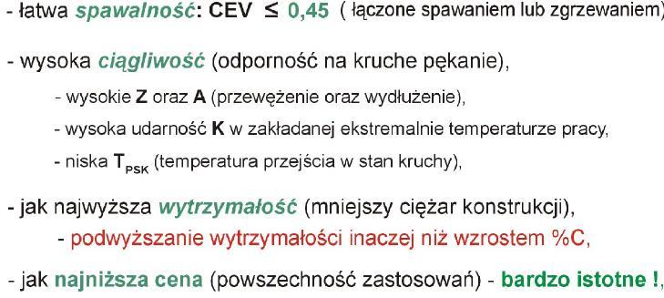 Większość stali niestopowych to stale konstrukcyjne Oznaczenie w tej grupie stali ma w zdecydowany sposób ułatwić autorowi dokumentacji technicznej (KONSTRUKTOROWI) dobór materiału.