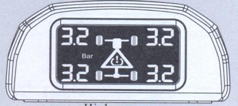 . Naciśnij przycisk przełączyć i wyświetlić temperature i ciśnienie.