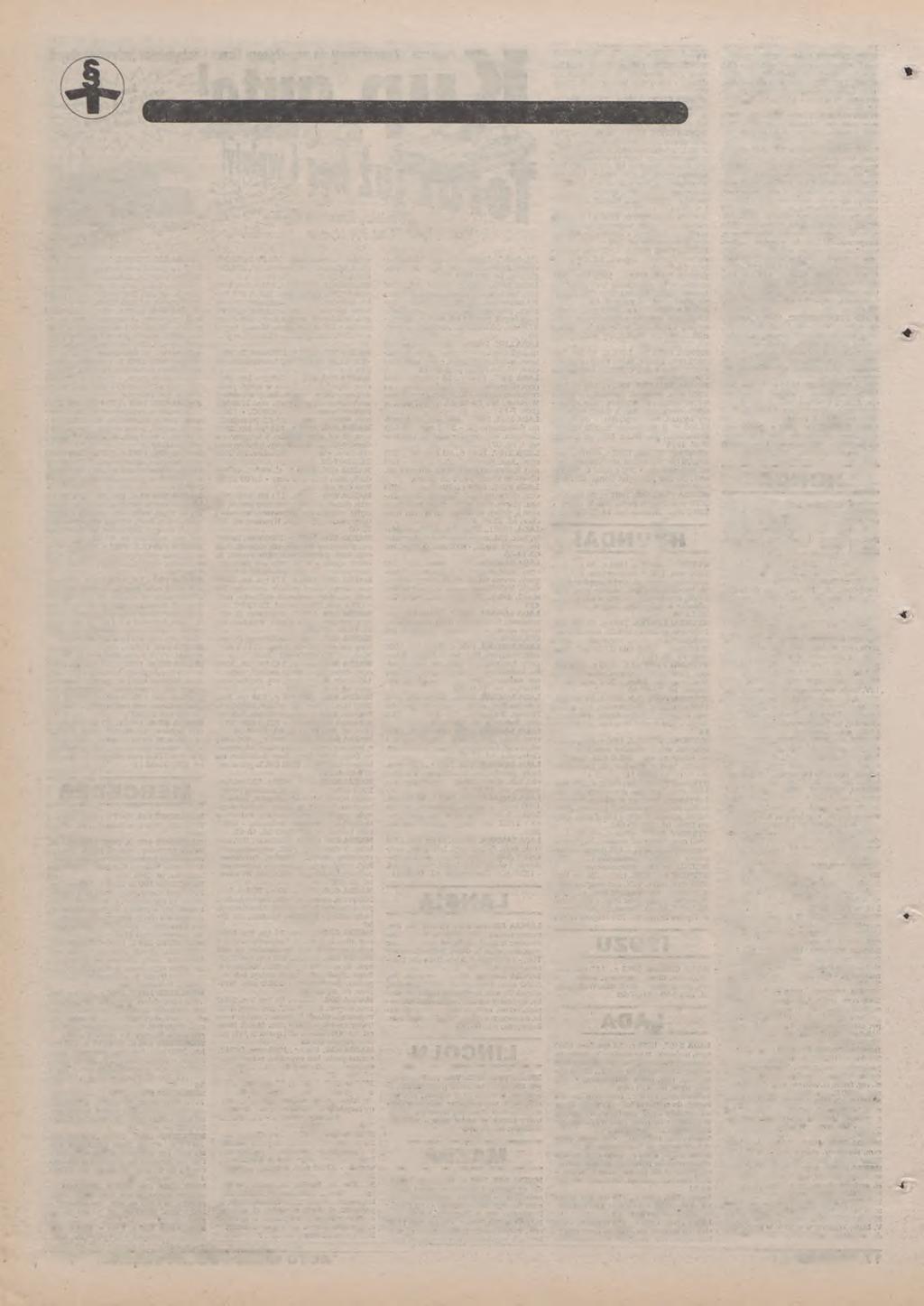 CENTRALNY REJESTR OZNAKOWANYCH POJAZDÓW 00-611 Warszawa, ul. Filtrowa 1A, tel. 25-37-60, tel./fax 25-53-20 Wykaz pojazdów skradzionych w okresie 27.09-12.10.1995 r. marka nr rej.