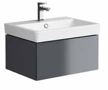 20 FURNITURE S923-002 Szafka podumywalkowa SPLENDOUR 60 Kolor: szary do kompletowania z umywalkami meblowymi: SPLENDOUR 60, METROPOLITAN 60 59,5 44,6 29,8 SPLENDOUR 60 washbasin cabinet Colour: grey