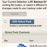 Takie Zamówienie Zapasowe nosi nazwę Select Pack i gwarantuje, że otrzymasz wybrane przez siebie produkty. Etap 2: Kliknij opcję Edytuj Select Pack.