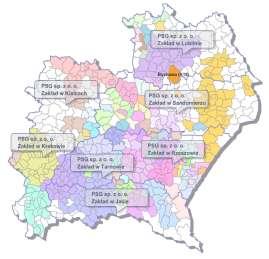 Źródło ciepła dla sieci C stanowi kotłownia oparta na kotle VIESSMANN o mocy 175 kw oraz kotle mocy 225 kw, zlokalizowane przy ul. Armii Krajowej, zasilające 2 budynki. 2.7.2 System gazowy Gmina Bychawa jest zasilana pośrednio gazem ziemnym Operatora Gazociągów Przesyłowych GAZ-SYSTEM S.