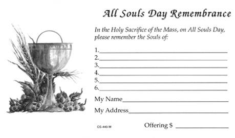 All Souls Day,Thursday November 2, 2017 All Masses on this day will be offered for the intentions of all of the deceased whose names you wrote on the All Souls envelopes.