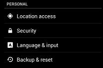 Account & sync: ustawia synchronizację konta z telefonem.