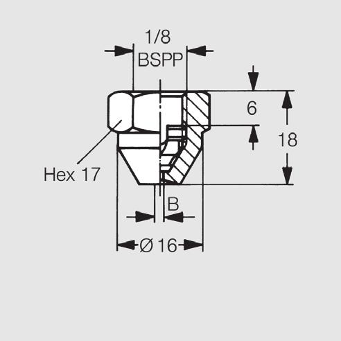 AISI 316Ti Mosiądz SPP = 05 10 20 30 50 100 250 mm D 60 214 184 1/8 008 010 013 018 025 80 214 245 1/8 214 305 1/8 180 60 216 324 216 364 216 404 = otworu, = najwęższy