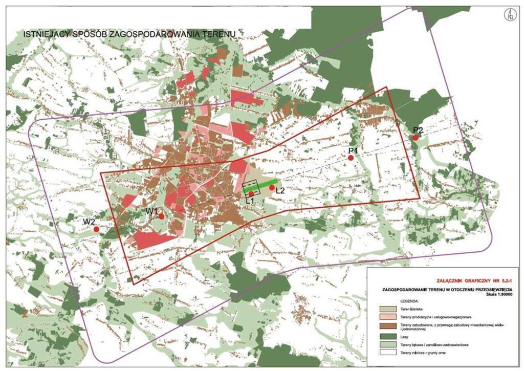 Powierzchnia terenów zabudowanych strefy A wynosiła 39,5 km 2 co stanowi 30,6 % jej powierzchni, natomiast w strefie B wartości te wynosiły odpowiednio 30,84 km 2 co stanowiło 9,9 % jej powierzchni,