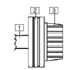 Wymiana rolki prowadzącej podajnika W celu wymiany rolki czynnej należy: Zwolnić ramie dociskowe podajnika Odkręcić zakrętkę mocującą rolkę (3) Zdjąć rolkę czynną (2) z osi (1) Nałożyć nową rolkę (2)