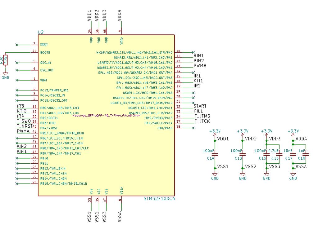 Rysunek 11. Schemat modułu zasilania duchem czasu jak i również poznawać nowe środowiska programistyczne oraz architektury mikrokontrolerów (dlatego odrzuciliśmy AVR).