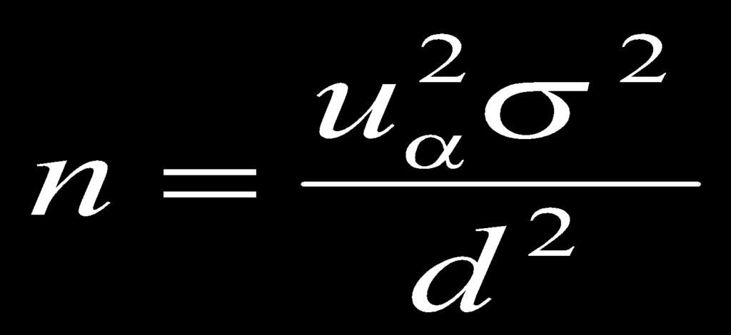 a, b, c, d, e, f liczba jednostek przyjmujących odpowiednio kategorie xi oraz yj (i=1,2; j=1,2,3). Wg założonego dopuszczalnego błędu założony dopuszczalny błąd determinuje liczebność próby.