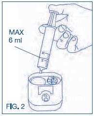 Inhalator ultradźwiękowy 2. Nalej odpowiednią dawkę leku (max.