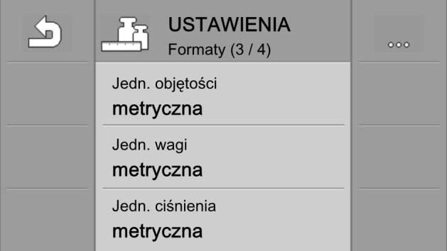 5 Konfiguracja terminalu Diagnostyka Ust. użytkownika użytkownik może pojedynczo skonfigurować jednostki. 5.4 Ścieżka Diagnostyka Na ekranie Diagnostyka pojawiają się szczegóły dotyczące terminalu.