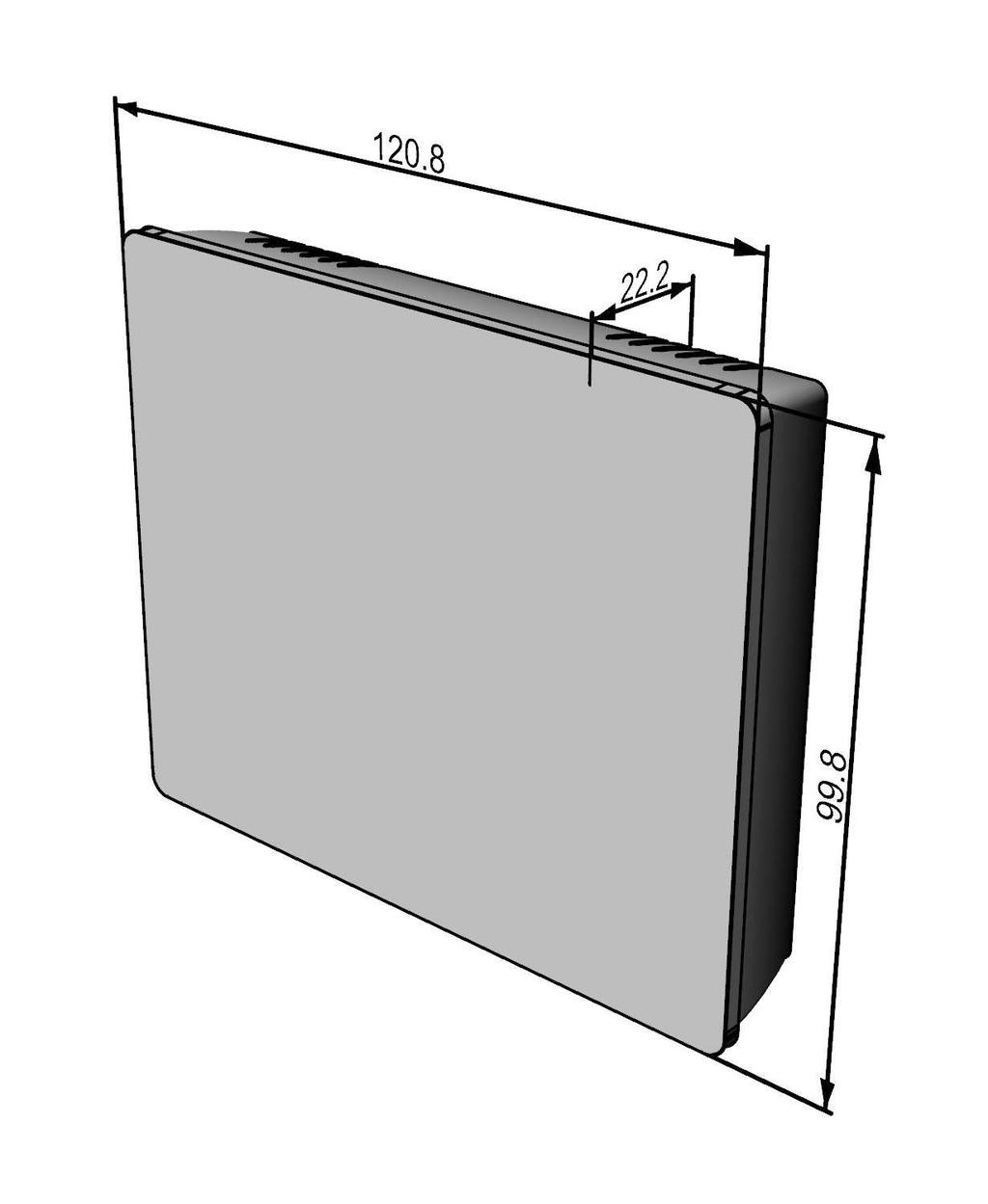 Rysunek 3: Wymiary panelu sterującego regulatora w