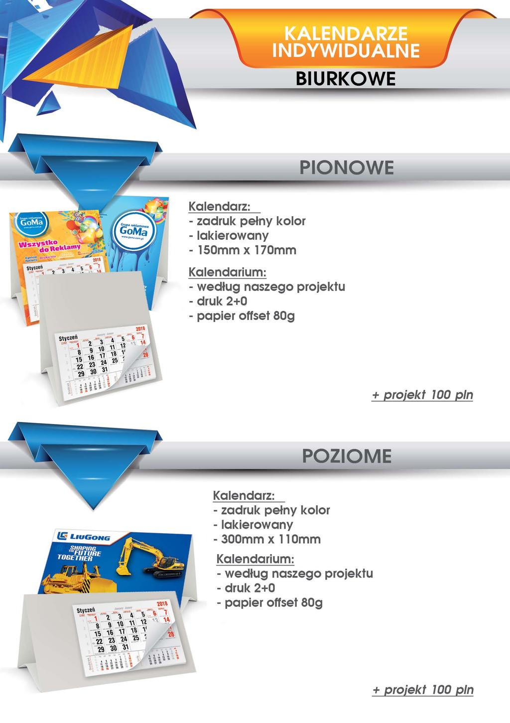 BIURKOWE PIONOWE nakład 100 szt cena za szt.