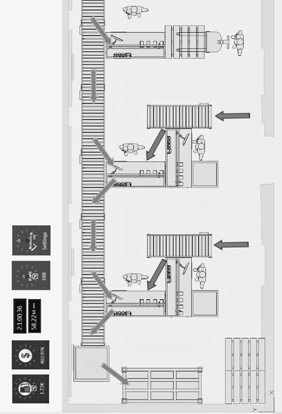 310 J. Matuszek Rys. 11. Komputerowa analiza przepływu materiału Źródło: Kurczyk D.: Wizualizacja systemów produkcyjnych wspomagana pakietem Autodesk Factory Design.