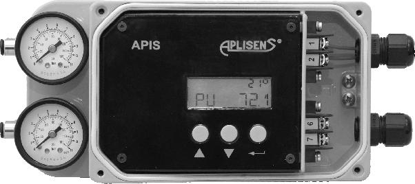 0/0 Elektropneumatyczny ustawnik pozycyjny APIS Protokó³ komunikacyjny Hart Certyfikat ATEX Wspó³praca z si³ownikami pneumatycznymi jednostronnego i dwustronnego dzia³ania o ruchu liniowym i