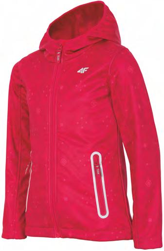 integrated hood - two side pockets with zipper closure - chin protector 89,99 PLN szary melanż 1948 gray melange 1948 koralowy 2026 coral 2026 J4Z17-JPLD300 GIRL'S FLEECE 92 98 104 110 116 122 -