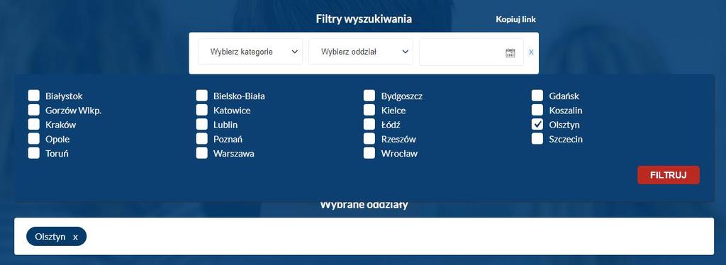 [19/30] Poszukiwanie instytucji szkoleniowych Rysunek 37. Ustawienie odpowiednich kryteriów szkoleń Poniżej zostały wyświetlone wszystkie szkolenia, które spełniają zapisane kryteria. Rysunek 38.