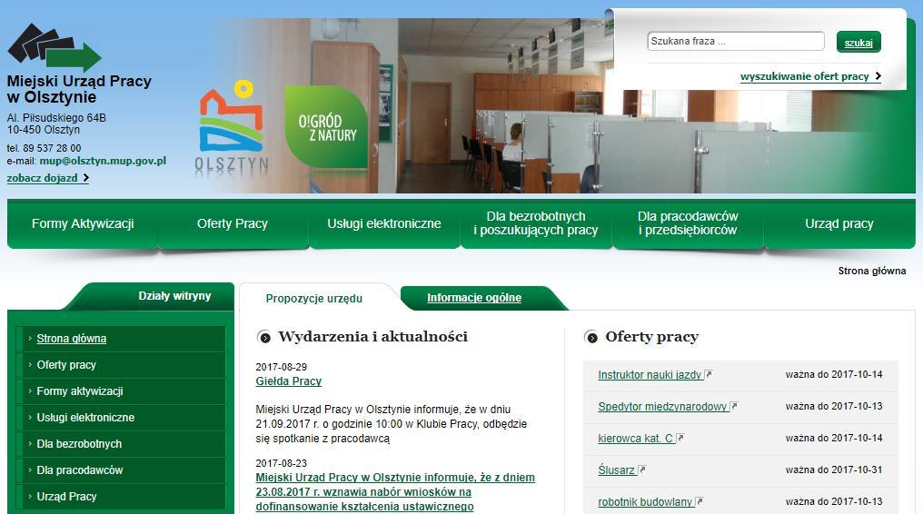 [2/30] Poszukiwanie instytucji szkoleniowych Po kliknięciu w odpowiedni odsyłacz (u nas wskazany strzałką) przechodzimy na