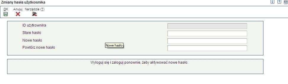 Rozdział 7: Zamiana Hasła Jeśli chcesz dokonać zmiany swojego hasła wybierz z menu głównego zakładkę Chcesz zmienić hasło?