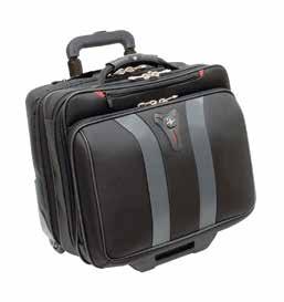 Pasek Pass-Thru umożliwia zawieszenie na wysuwanej rączce od walizki. Wymiary: 42x32x cm.