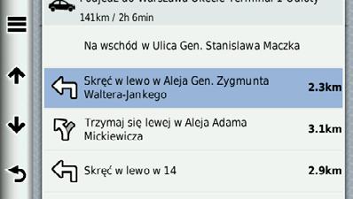 Resetowanie informacji o podróży 1. Na mapie wybierz pole Prędkość. 2. Wybierz. 3.