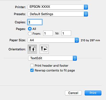 Drukowanie 3. Wybierz opcję Drukuj z menu Plik albo inne polecenie, które spowoduje wyświetlenie okna dialogowego drukowania.