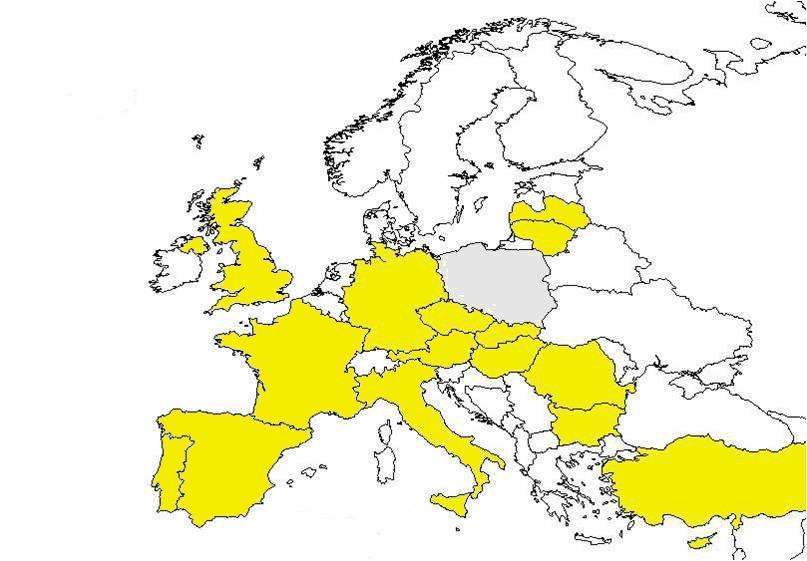 ERASMUS + PROGRAMME - 2014 MALF have signed an agreements with 37 Academies from 17 countries: Czech Republic