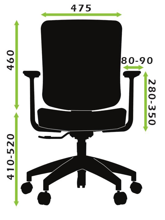 Karta Produktowa DOSTĘPNE WERSJE PRODUKTU CASA T081B2 - obrotowy, oparcie i siedzisko tapicerowane, mechanizm SLI, podłokietniki regulowane CASA NET T081A1 - obrotowy, oparcie siatkowe, siedzisko