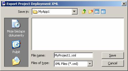 TopLink w formie pliku XML lub klasy Java.