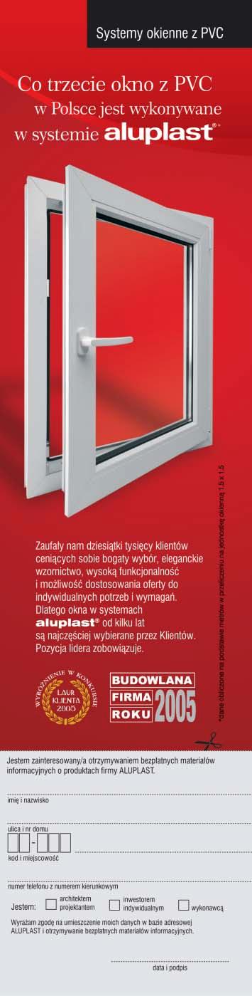 Wzrost liczby komór wp³ywa te na podwy szenie ceny okna drewniane jak i z PVC) maj¹ czêsto bardzo niski wspó³czynnik infiltracji powietrza. Przewa nie przyjmuje on wartoœci rzêdu 0,1-0,3.