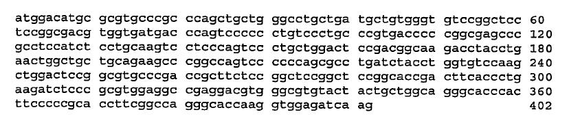 DNA <213> Sekwencja sztuczna <2> <223> h3d6 wersja 1 VL