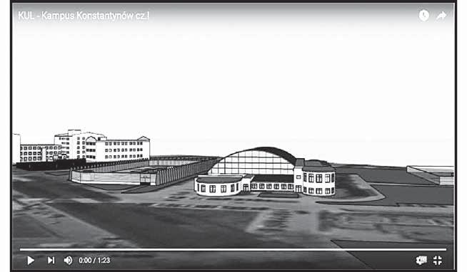 aplikacji Story Map jednocześnie ukazująca fotografię wraz z lokalizacją prezentowanego obiektu.