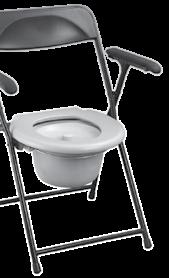 KRZESŁA TOALETOWE CA 609 Wózek inwalidzki toaletowy Wózek inwalidzki toaletowy, składany, stalowy, z kołami tylnymi o średnicy 57 cm, umożliwiającymi samodzielne przemieszczanie się użytkownika.
