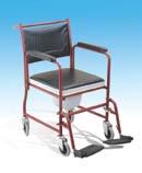 Wózek toaletowy CA6082GC łączy w sobie cechy wózka inwalidzkiego, wyposażonego w odchylane podparcie pleców i głowy (długości 77 cm), z elementami wyposażenia wózka toaletowego, w szczególności