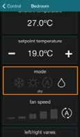 temperatury Ustawienie trybu