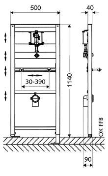 Moduły montażowe do pisuarów z podtynkową armaturą spłukującą Grupa 28 Moduł montażowy do pisuarów SCHELL COMPACT II do pisuarów z podtynkową spłuczką ciśnieniową COMPACT II Moduł montażowy do