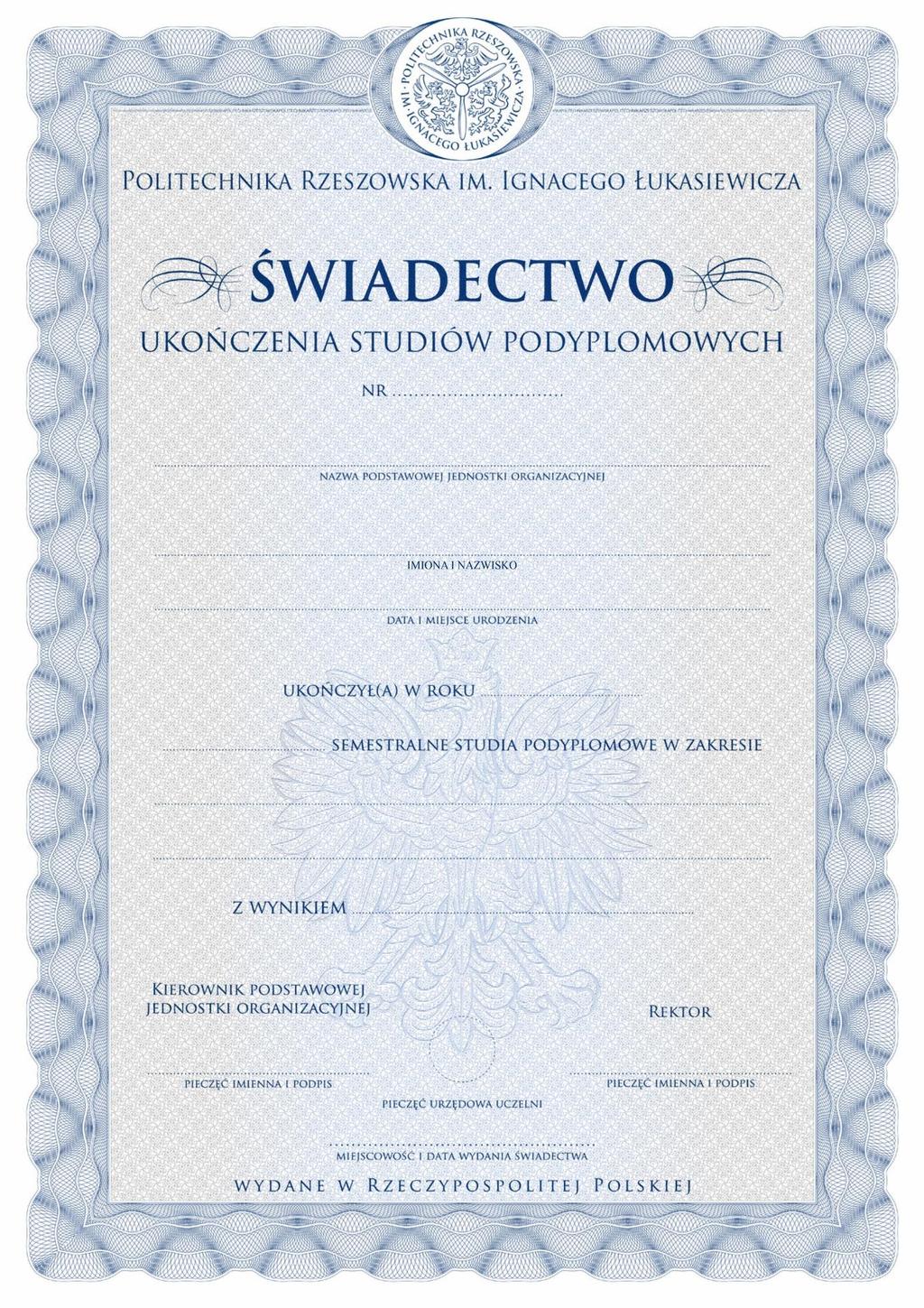 r. Załącznik nr 1 do uchwały nr 84/2017 Senatu Politechniki Rzeszowskiej z dnia 29 czerwca 2017