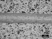 The load of the indenter: a) Ln = 10 N, b) Ln = 0 N, c) Ln = 70 N. Photos from the light microscope L c1 L c L c3 Rys. 3.