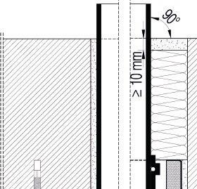 Uwagi montażowe - stropy masywne V30 V60 AV60 Szczelina (rura strop) 10 mm, wypełniona ogniochronną masą do szczelin AIR FIRE TECH lub zaprawą Mocowanie Metalowe kotwy lub metalowe kołki z wkrętami