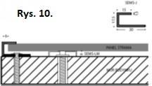 SEMS-J jako listwa wykończeniowa krawędzi fasady, ma zastosowanie do wszystkich serii