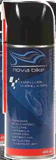 CHAIN LUBE Nova Bike Chain Lube - smar do łańcuchów motocyklowych Przeznaczenie: do łańcuchów zwykłych oraz wyposażonych w uszczelniacze typu O-ring i X-ring w motocyklach sportowych, turystycznych,