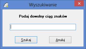 SOSPA System Obsługi SPA Rys. 8. Okno wyszukiwania firmy. 5.1.7. Wyszukiwanie następnej firmy w kartotece.